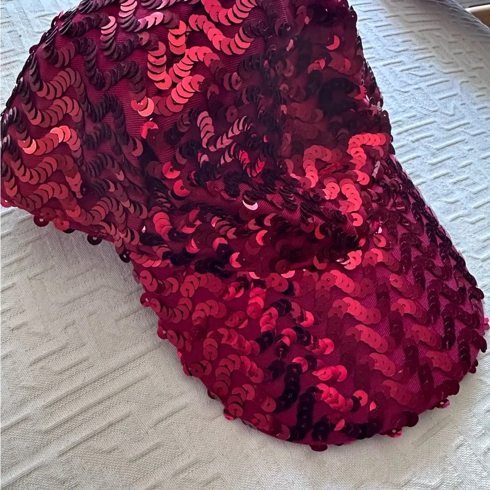 Red Sequin Cap - Picture 3 of 3